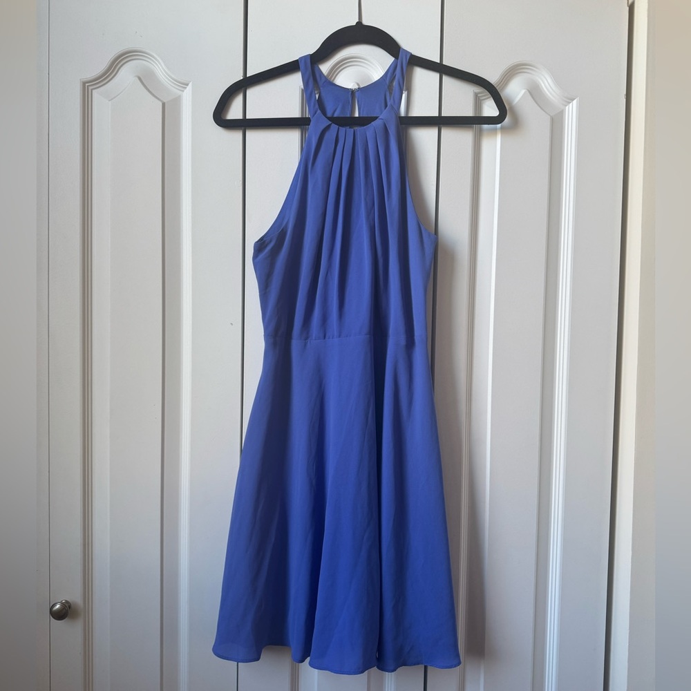 Express Dark Periwinkle Chiffon Dress